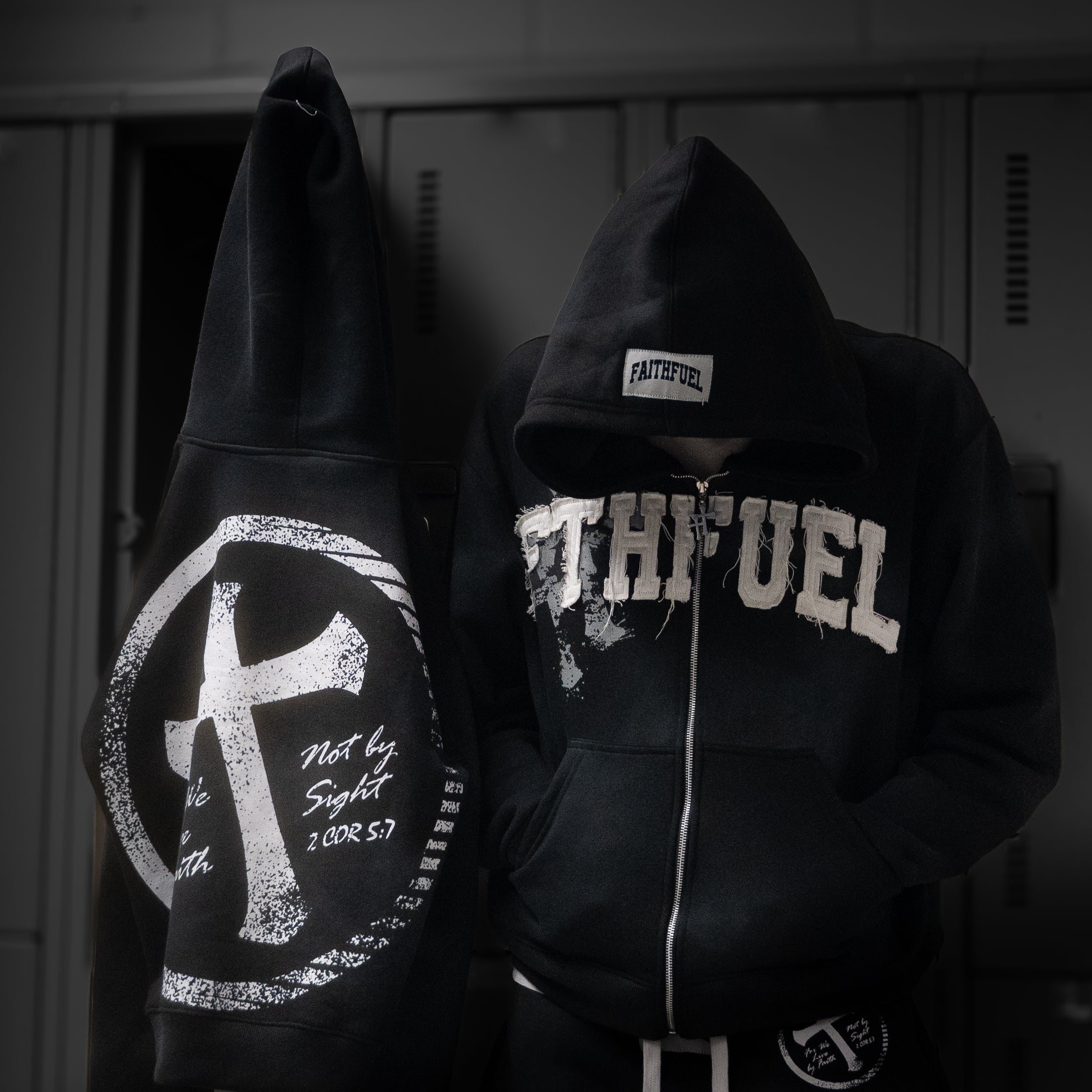 "Faithfuel" Black Zip-up