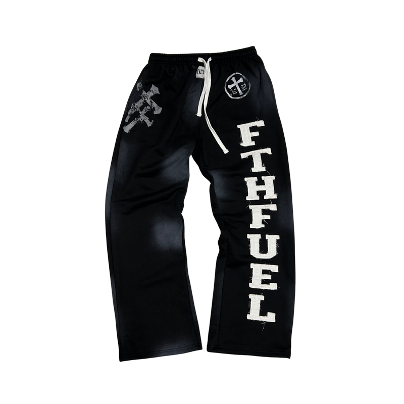 "Faithfuel" Black Sweats