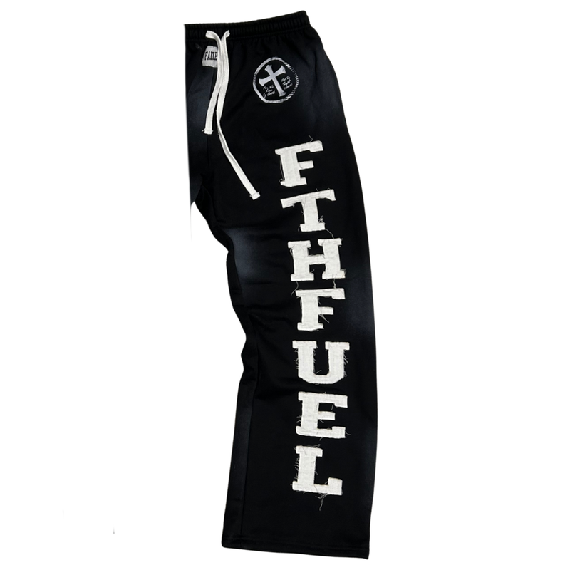 "Faithfuel" Black Sweats