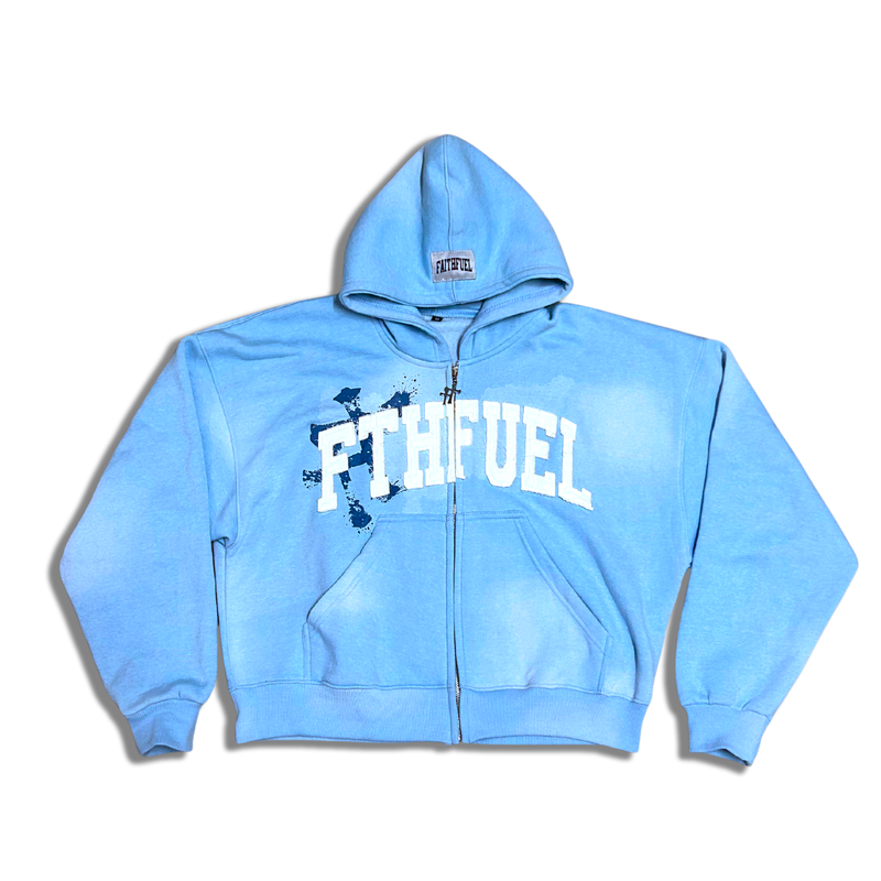 "Faithfuel" Blue Zip-up