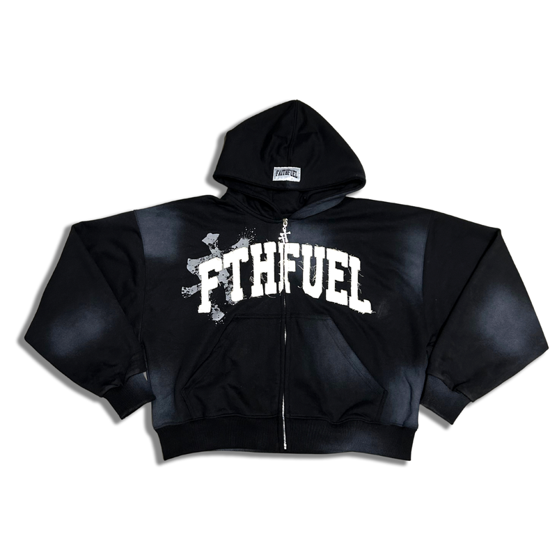 "Faithfuel" Black Zip-up
