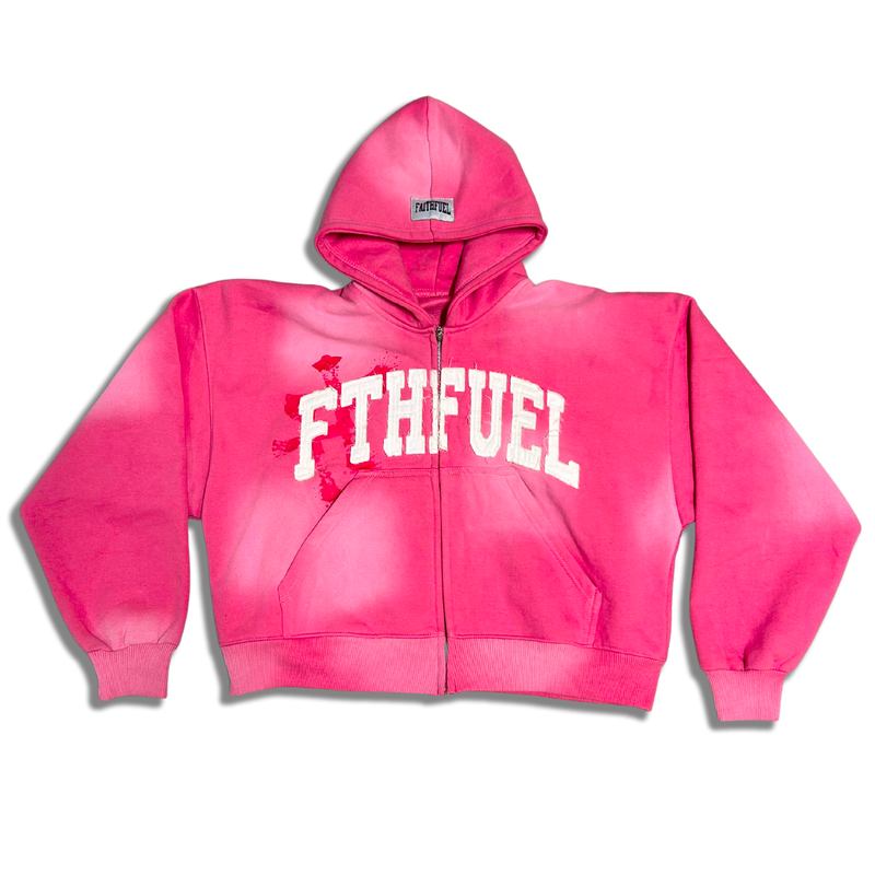 "Faithfuel" Pink Zip-up